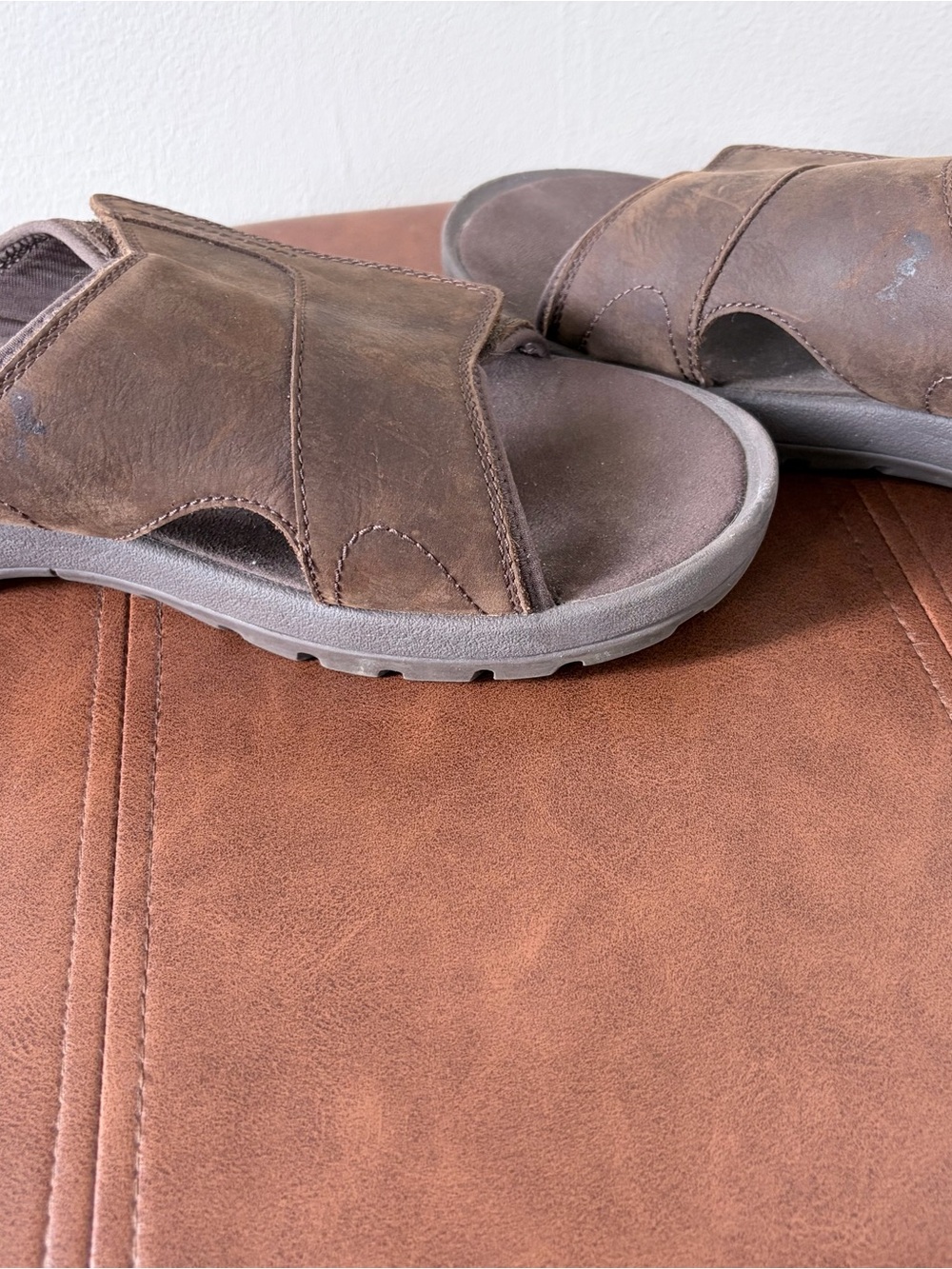 Merrell Sandspur 2 Leather Slide Sandals Mens 12 Earth Brown Trail Slides J00272